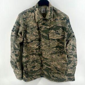 US Air Force Utility Coat‎ Men 38L Green Tiger Stripe Camo Regular Fit